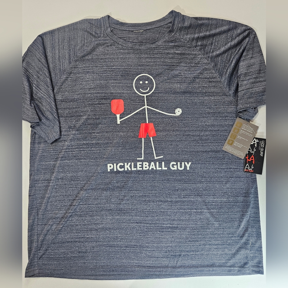 Uzzi Amphibious Gear T-Shirt Mens XXL Carbon Grey‎ Pickle Ball Theme Graphic Tee
